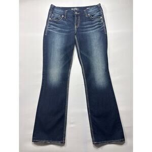 Silver Jeans Co. Women's Suki Mid Slim Boot Blue Jeans - Size 30x31 (31x31)